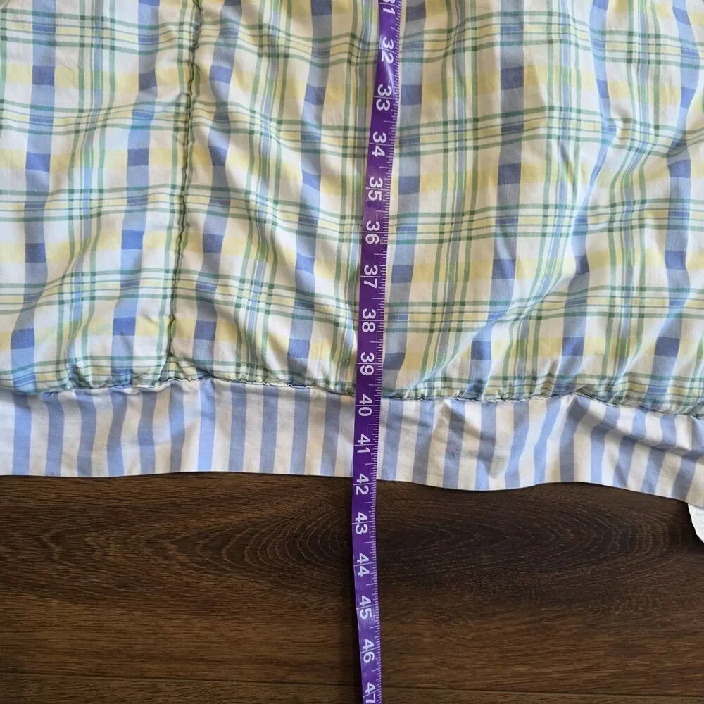 Waverly Baby Crib Comforter Blue Yellow Plaid 36
